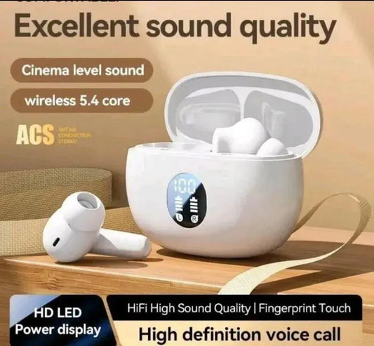 Stereo TWS Earbuds with ANC & Super Bass Black